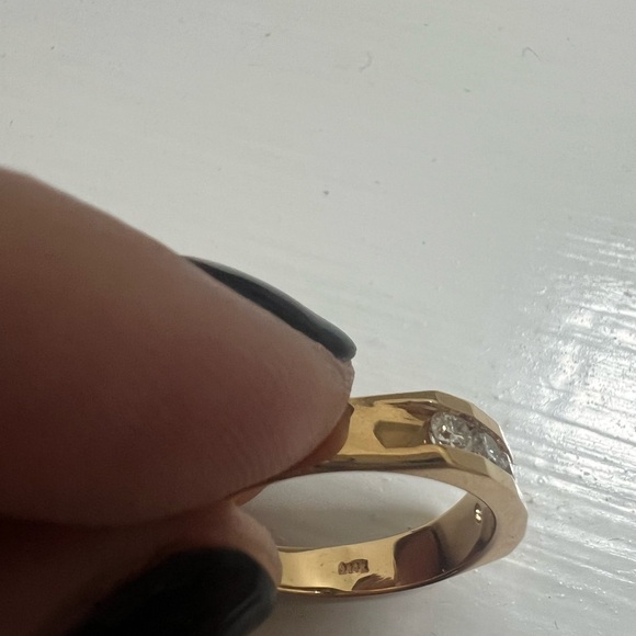 14K Gold Diamond Vintage Channel Set Band,  0.50ctw - Picture 9 of 9